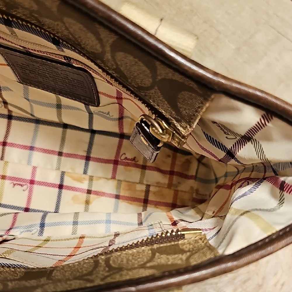 Coach Tan and Brown Men's Messenger Bag